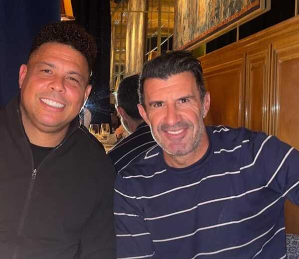 Brazílsky Ronaldo a Luis Figo.