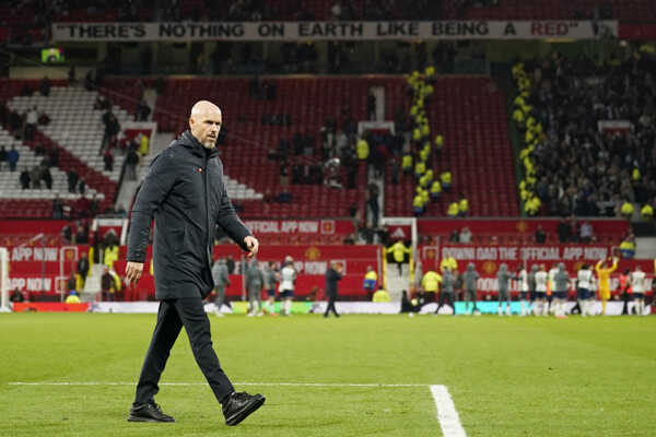 Holandský tréner Manchestru United Erik ten Hag.